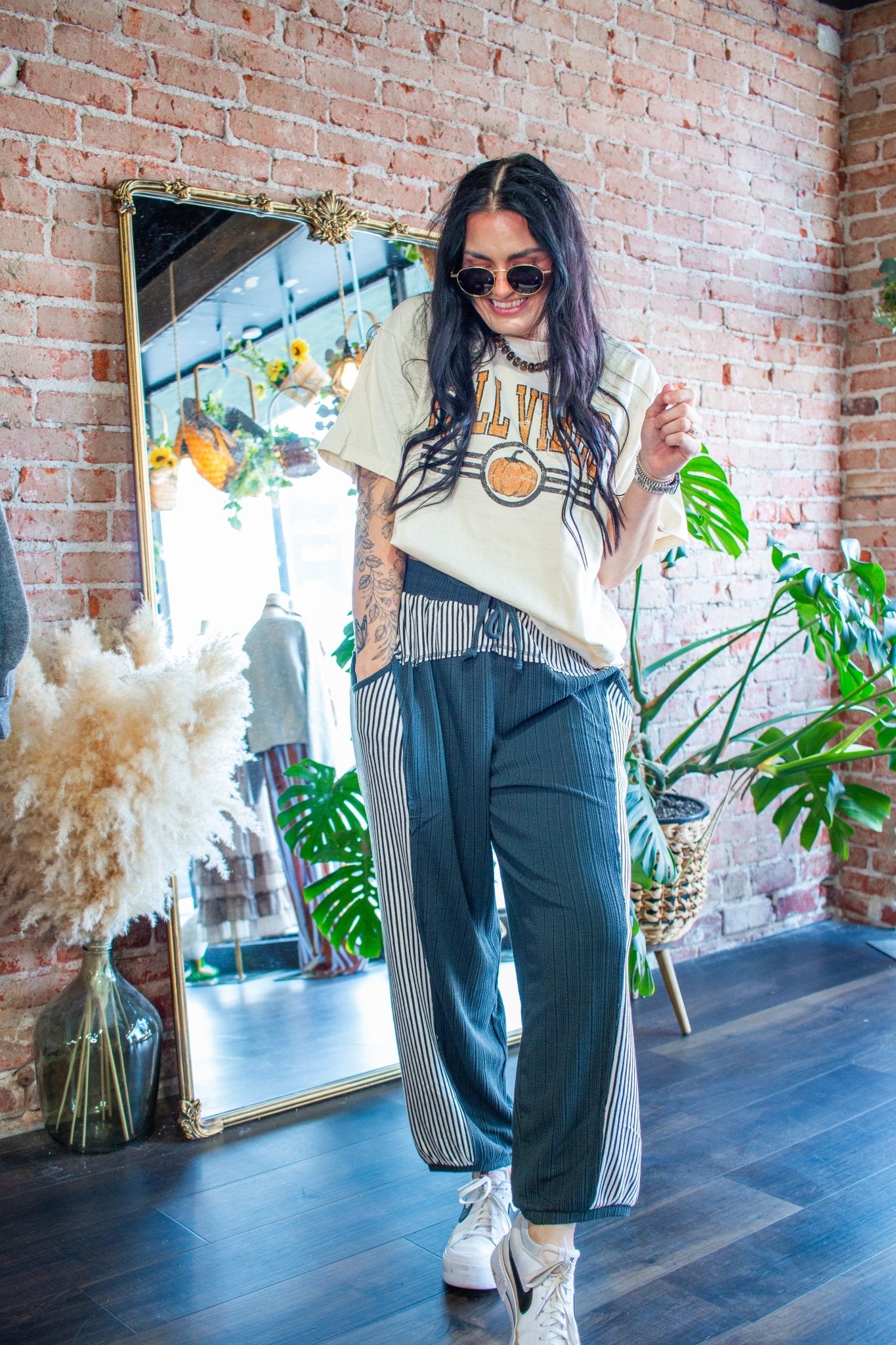 Stripe Right Ribbed Knit Joggers - Southern Chic Tees & Boutique