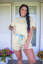 Sun-Drenched Striped Knit Lounge & Shorts Set - Southern Chic Tees & Boutique