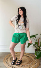 Sunny Days Pleated Athletic Shorts Kelly Green - Southern Chic Tees & Boutique