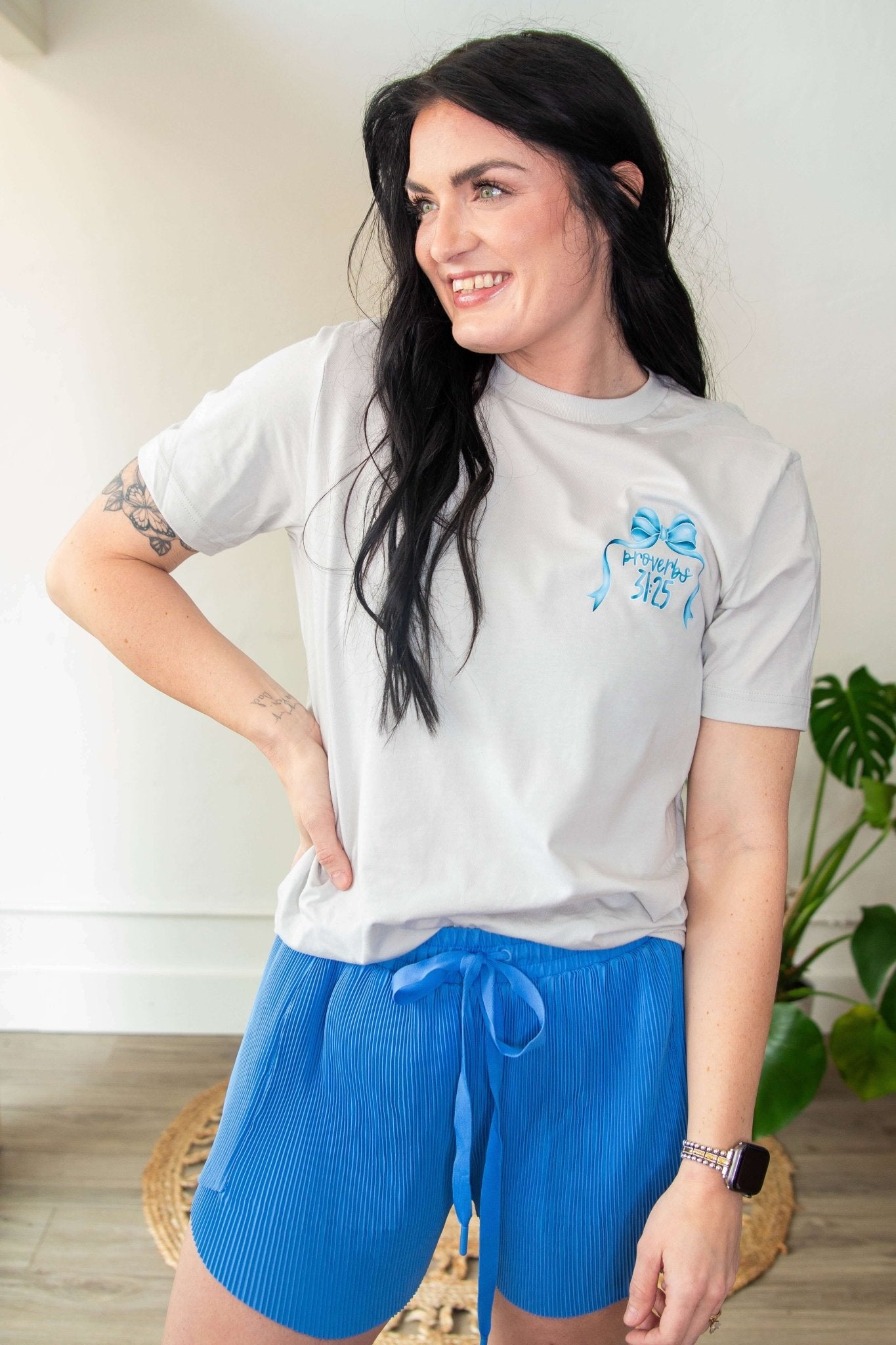 Sunny Days Pleated Athletic Shorts Sky Blue - Southern Chic Tees & Boutique
