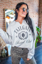 Tailgate Social Club V-Neck Sweatshirt | Game Day Pullover - Southern Chic Tees & Boutique