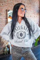 Tailgate Social Club V-Neck Sweatshirt | Game Day Pullover - Southern Chic Tees & Boutique