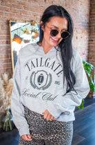 Tailgate Social Club V-Neck Sweatshirt | Game Day Pullover - Southern Chic Tees & Boutique