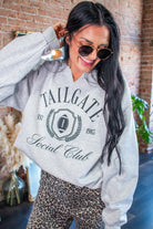Tailgate Social Club V-Neck Sweatshirt | Game Day Pullover - Southern Chic Tees & Boutique