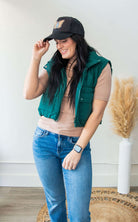 Taupe Mock Neck Fitted Top - Southern Chic Tees & Boutique