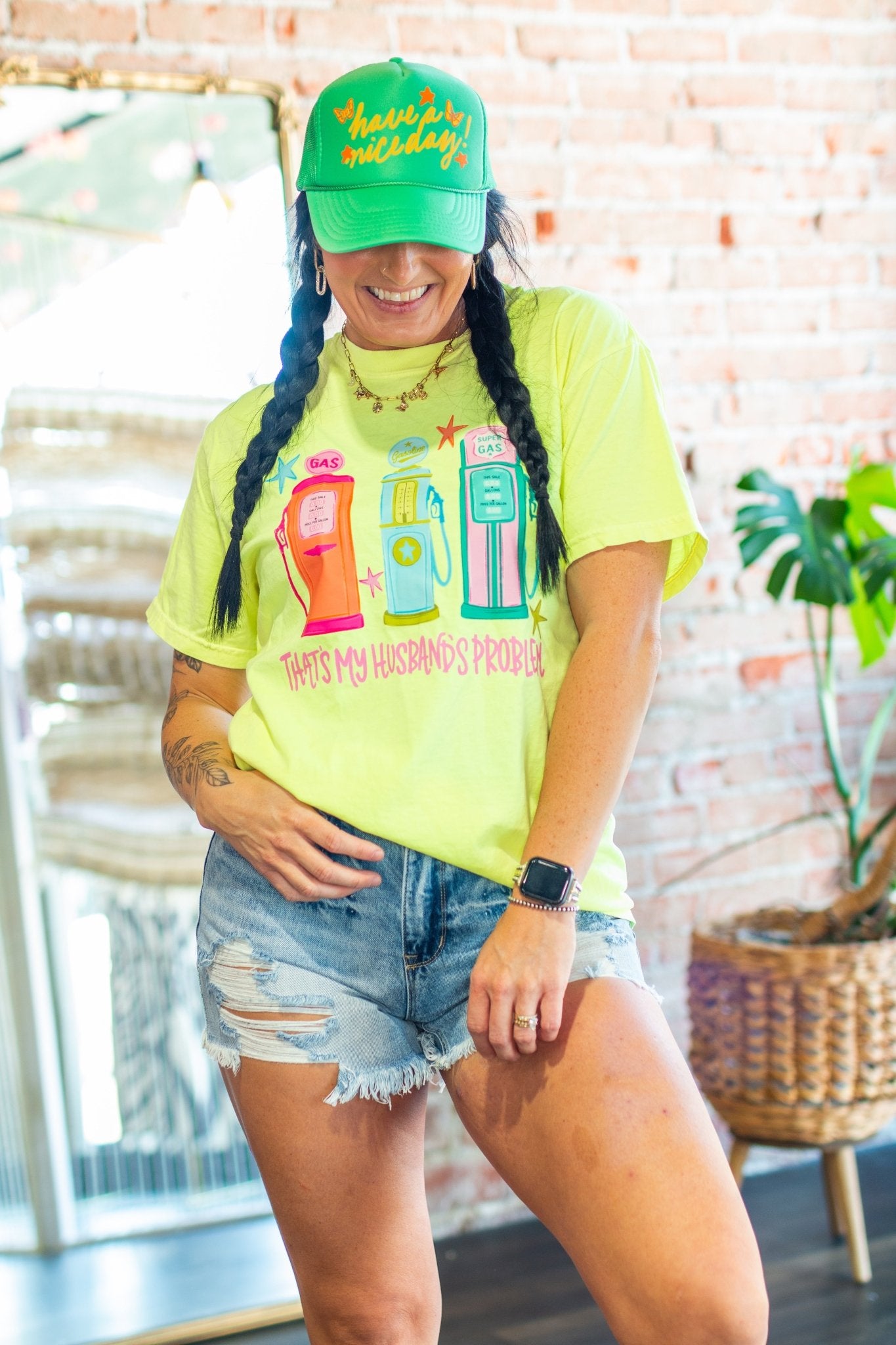 "That's My Husband's Problem" Retro Graphic Tee | Premium Comfort Colors Funny Wife Shirt - Southern Chic Tees & Boutique