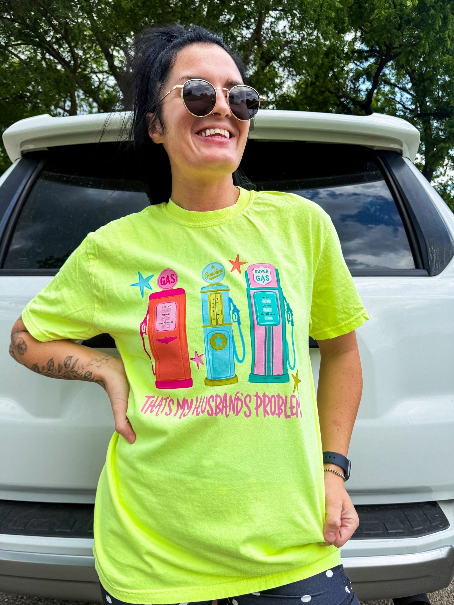"That's My Husband's Problem" Retro Graphic Tee | Premium Comfort Colors Funny Wife Shirt - Southern Chic Tees & Boutique