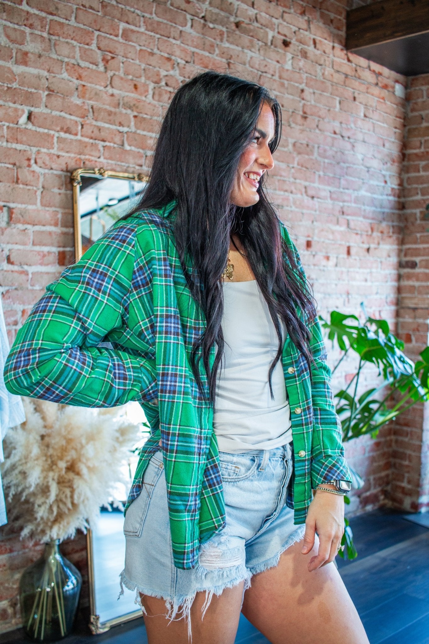 The "Better Than His" Oversized Plaid Flannel Shirt - Southern Chic Tees & Boutique