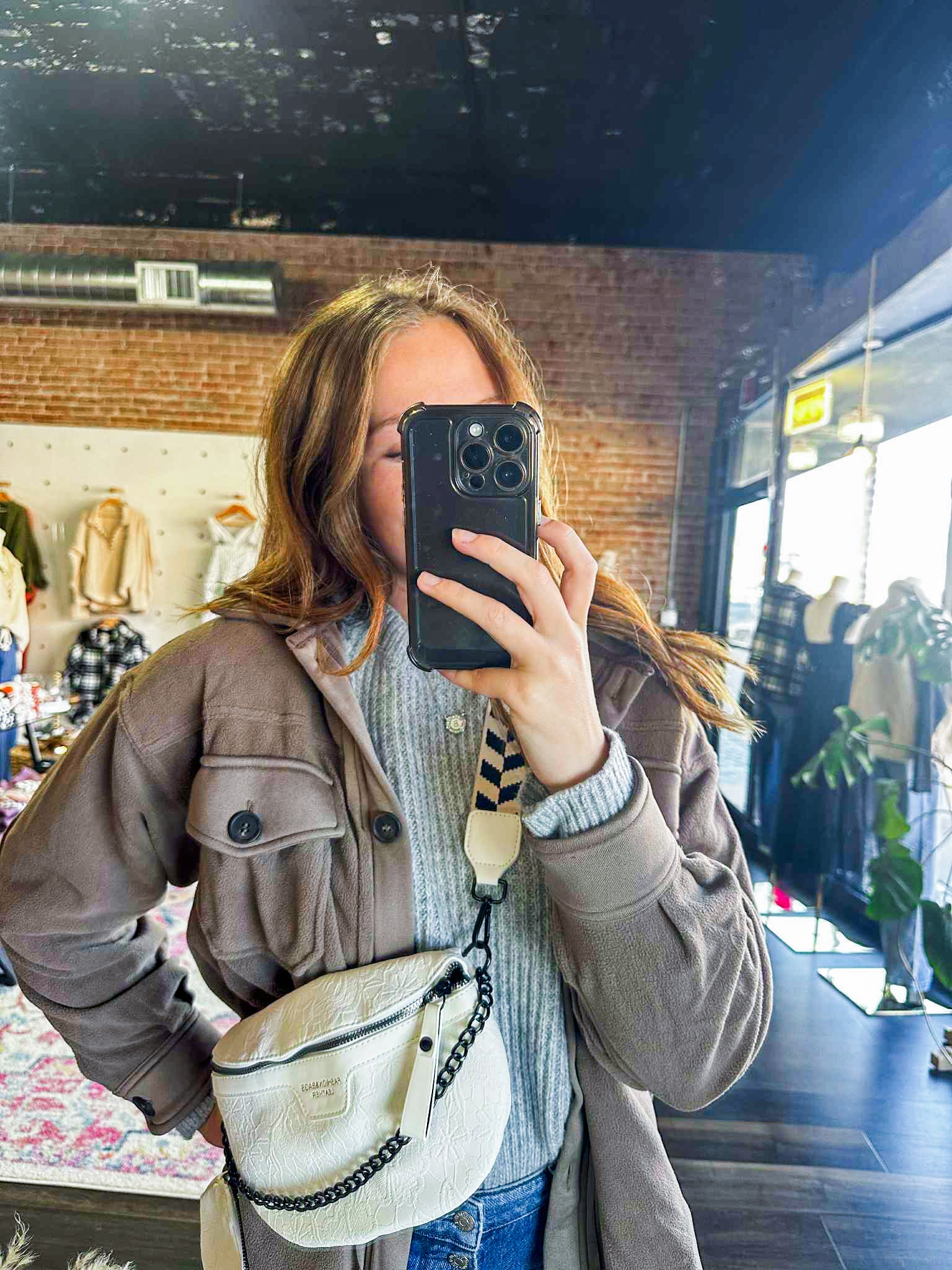 The Bloom Belt Bag | White - Southern Chic Tees & Boutique