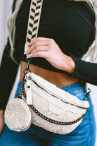 The Bloom Belt Bag | White - Southern Chic Tees & Boutique