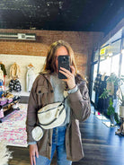 The Bloom Belt Bag | White - Southern Chic Tees & Boutique