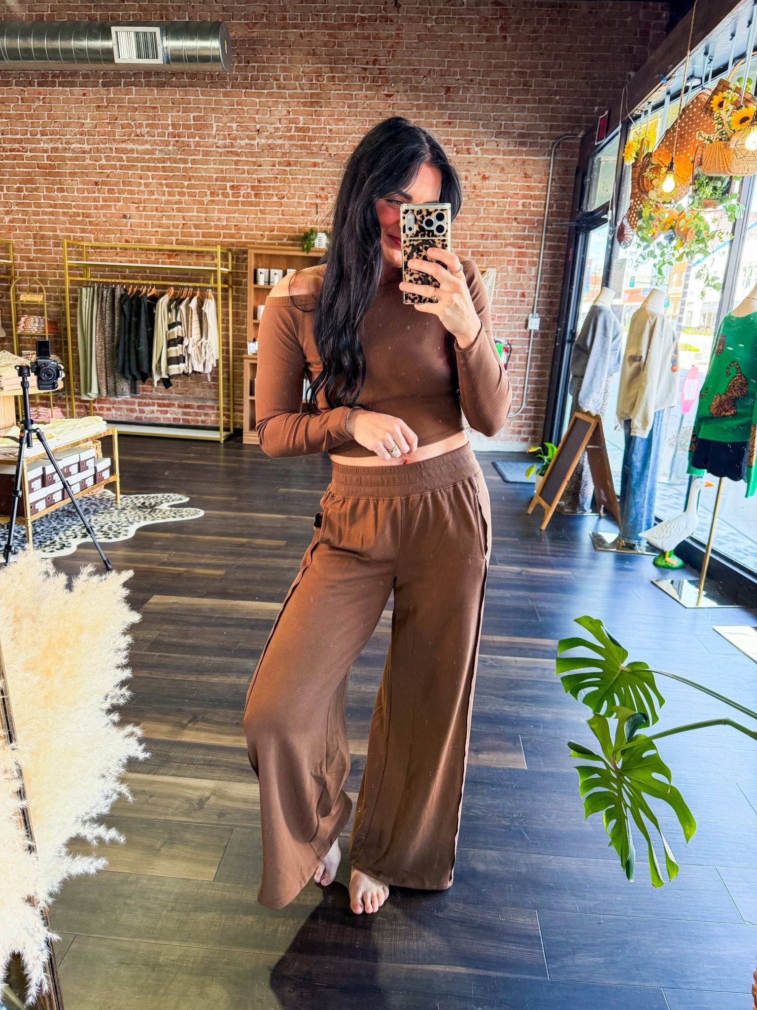 The "Cloud-Comfort" High-Waisted Wide Leg Knit Lounge Pants - Southern Chic Tees & Boutique