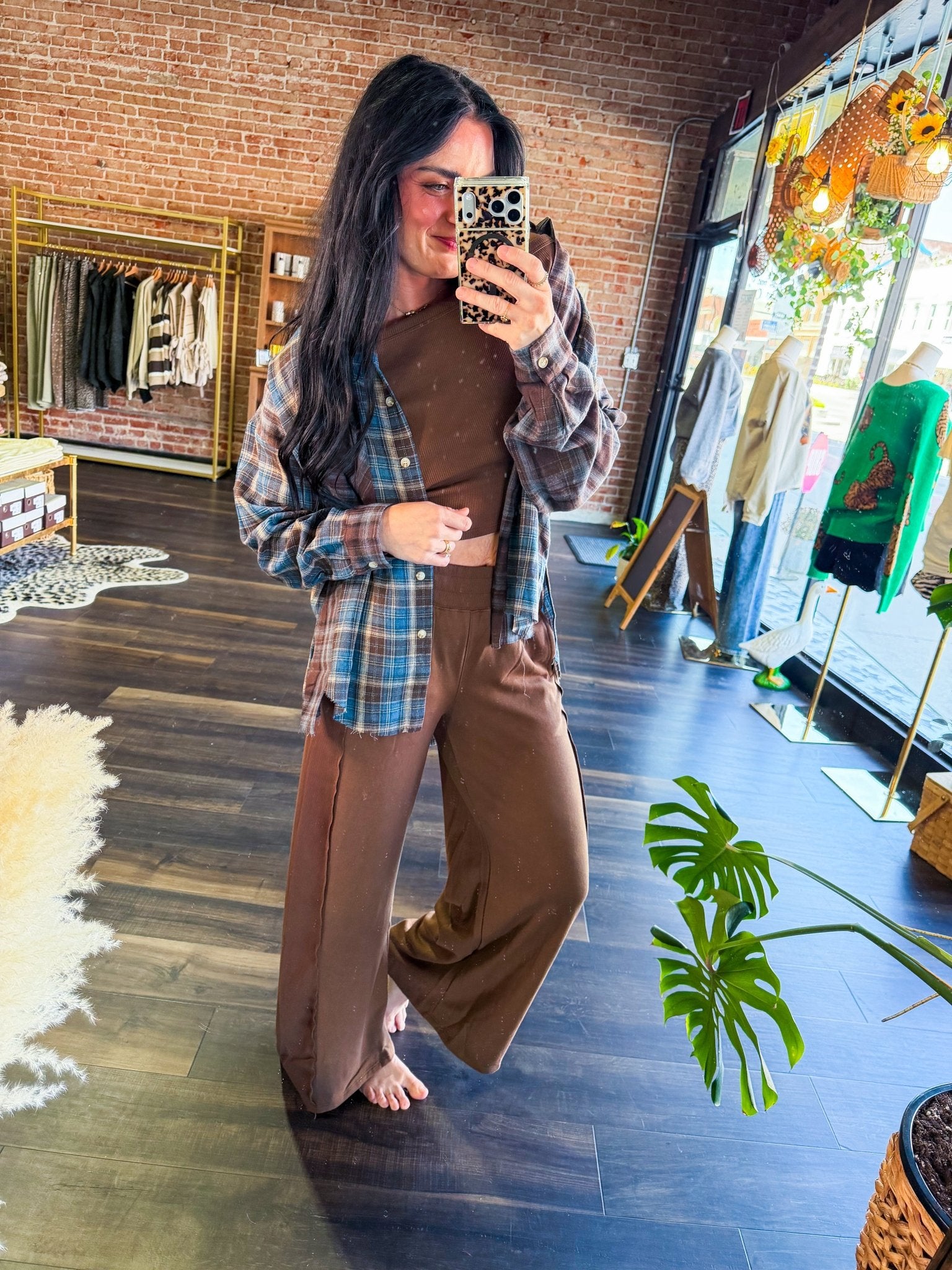 The "Cloud-Comfort" High-Waisted Wide Leg Knit Lounge Pants - Southern Chic Tees & Boutique