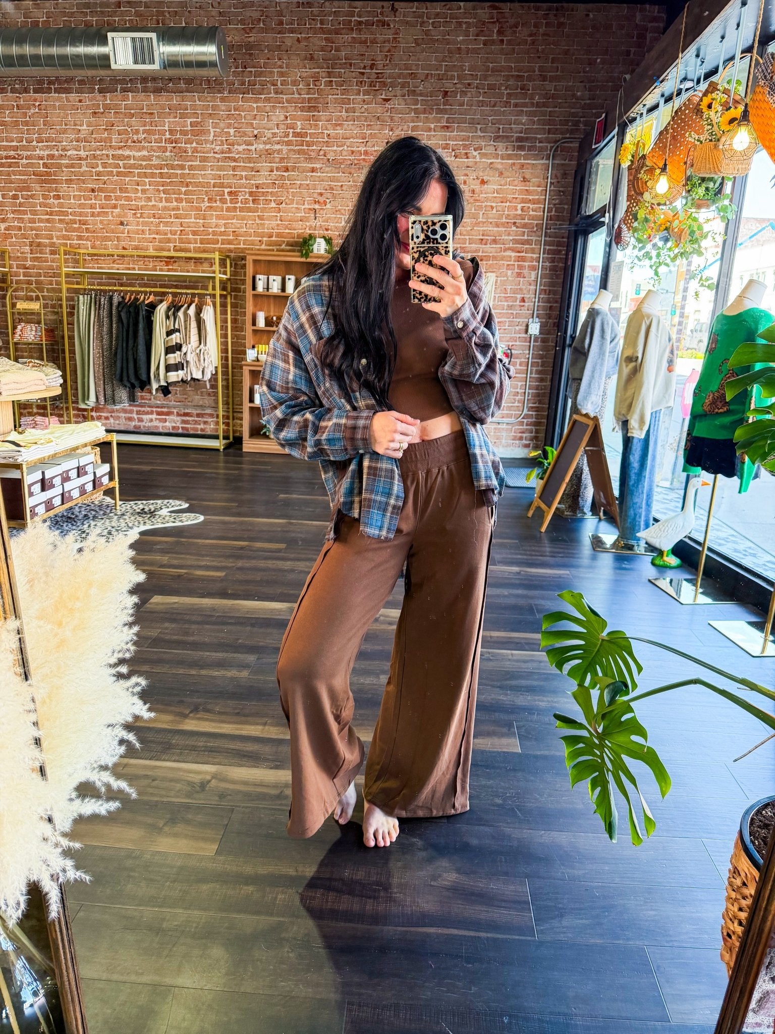 The "Cloud-Comfort" High-Waisted Wide Leg Knit Lounge Pants - Southern Chic Tees & Boutique