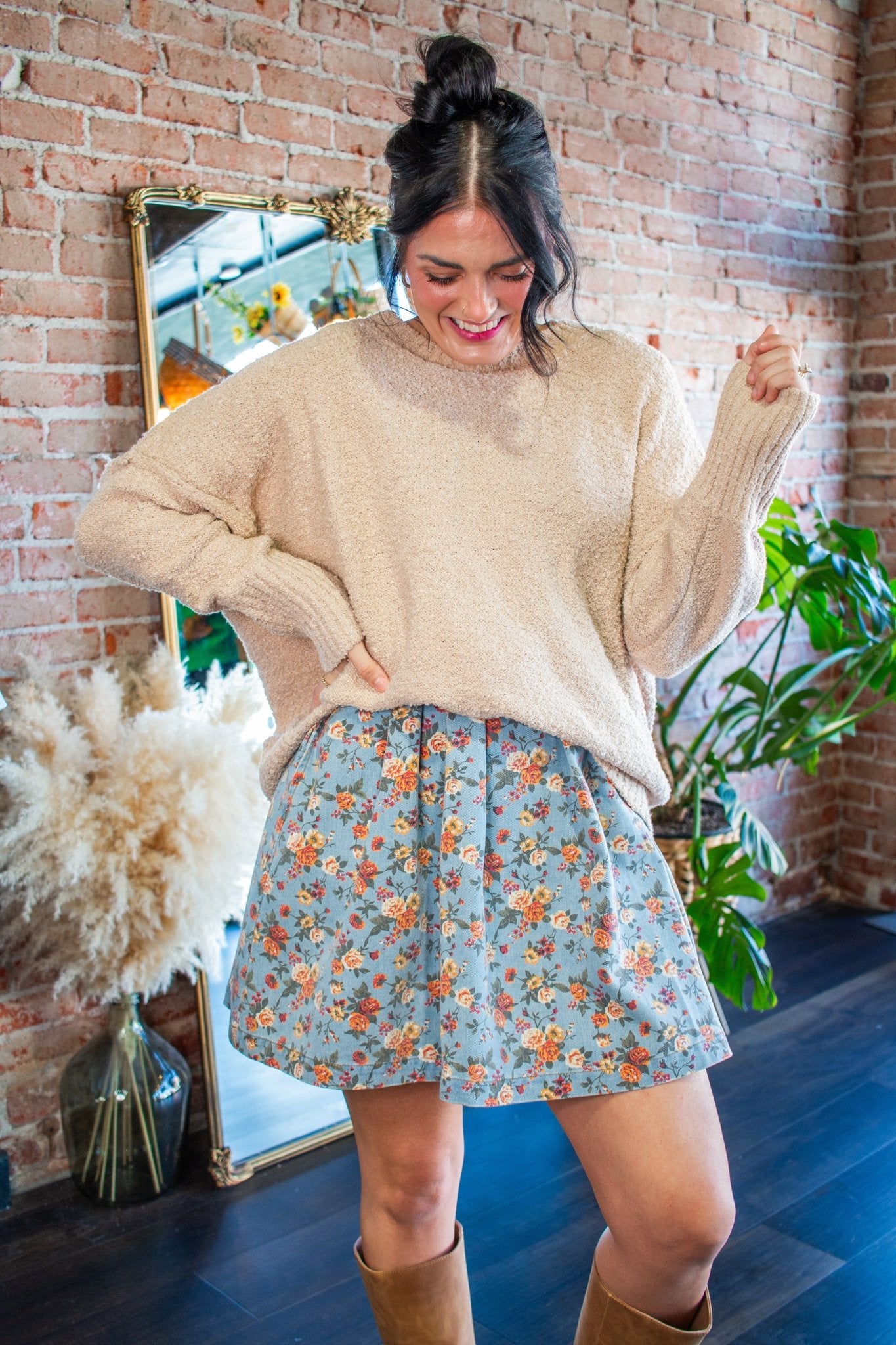 The "Cool & Cozy" Camel Marled Chunky Knit Sweater - Southern Chic Tees & Boutique