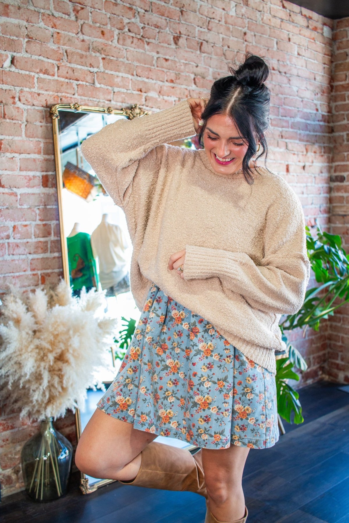 The "Cool & Cozy" Camel Marled Chunky Knit Sweater - Southern Chic Tees & Boutique