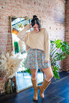 The "Cool & Cozy" Camel Marled Chunky Knit Sweater - Southern Chic Tees & Boutique