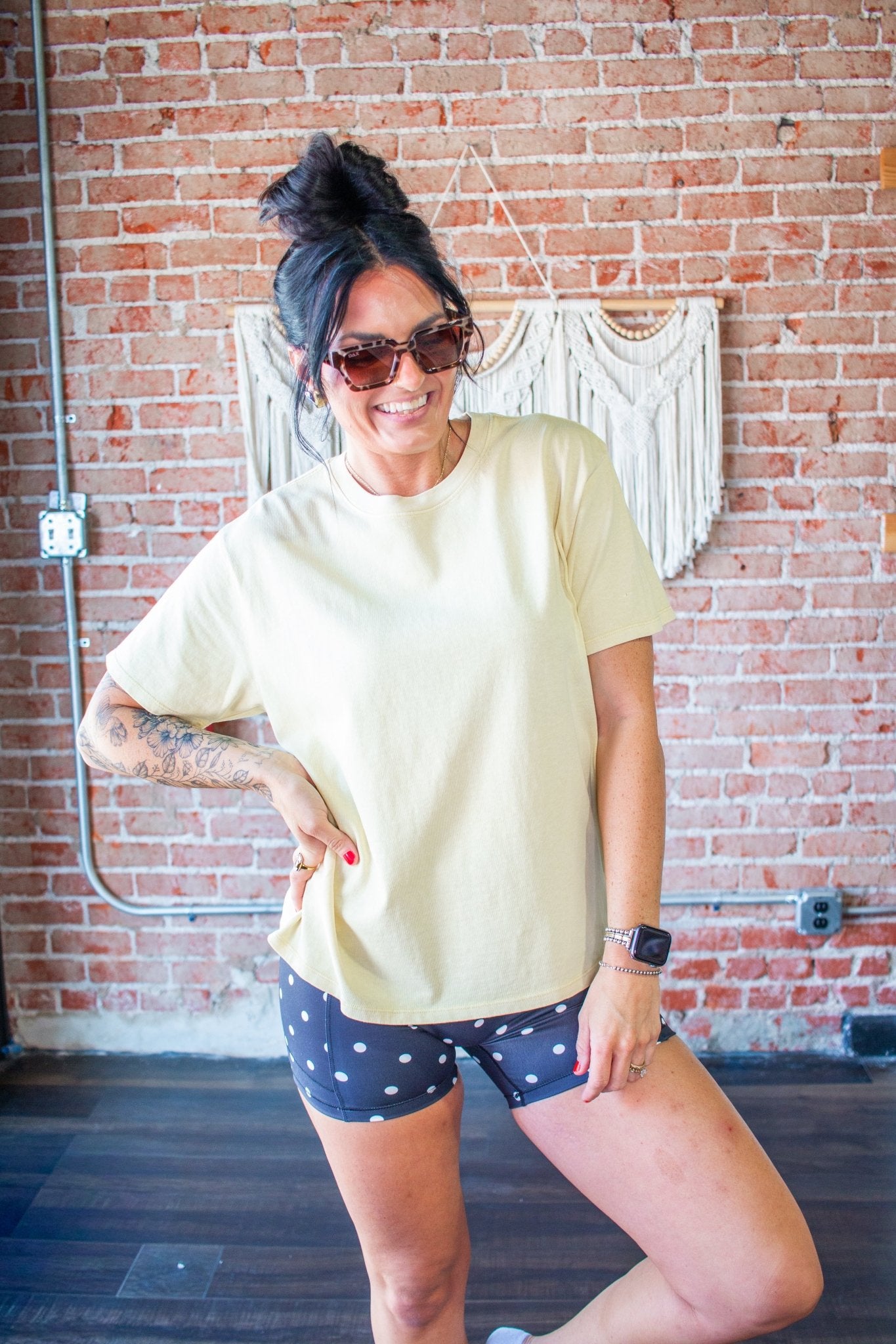 The "Instant Vintage" Mineral Wash Crew | Pale Yellow - Southern Chic Tees & Boutique