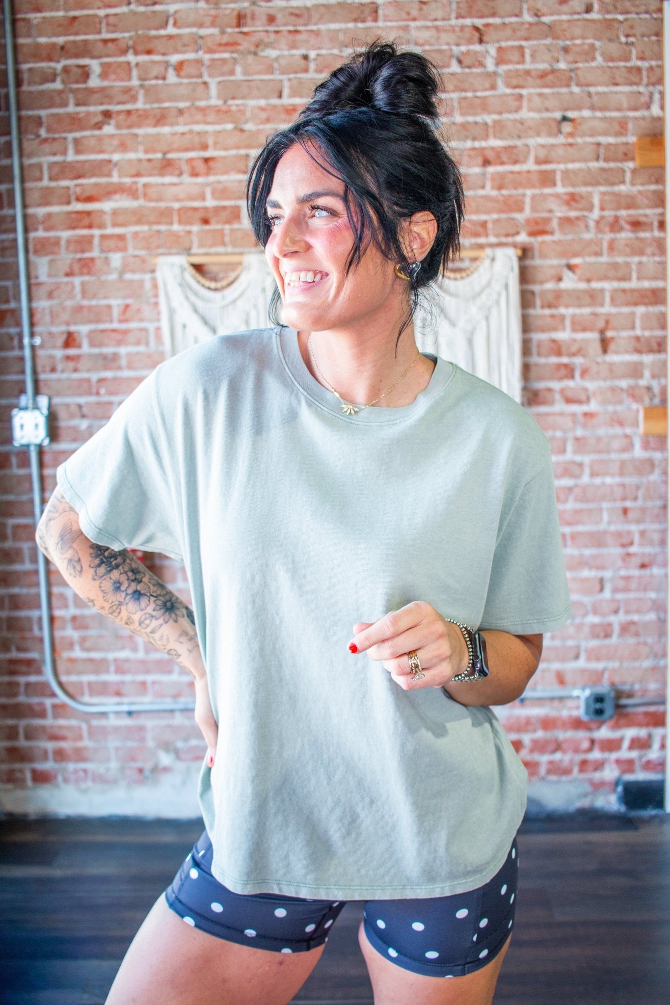The "Instant Vintage" Mineral Wash Crew | Sage Green - Southern Chic Tees & Boutique