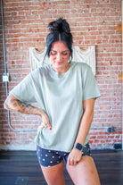The "Instant Vintage" Mineral Wash Crew | Sage Green - Southern Chic Tees & Boutique