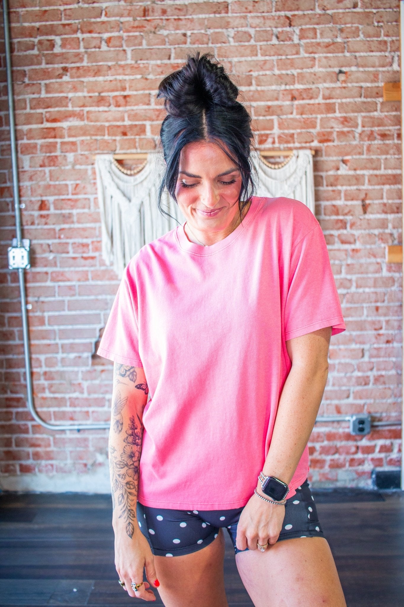 The "Instant Vintage" Mineral Wash Crew | Taffy Pink - Southern Chic Tees & Boutique