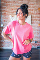 The "Instant Vintage" Mineral Wash Crew | Taffy Pink - Southern Chic Tees & Boutique