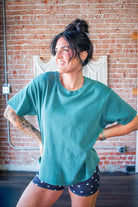 The "Instant Vintage" Mineral Wash Crew | Teal - Southern Chic Tees & Boutique