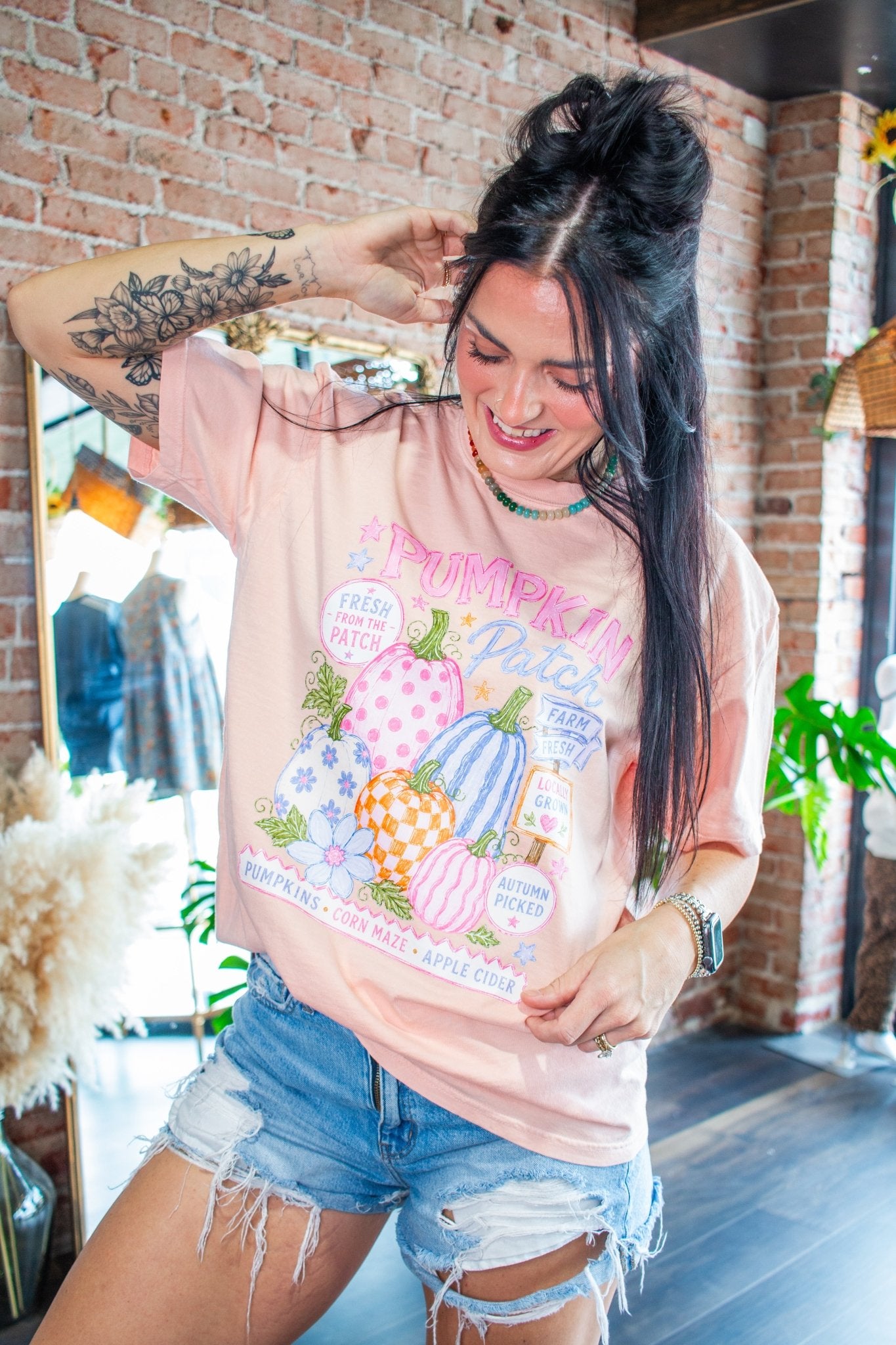 The "Pick of the Patch" Pastel Pumpkin Graphic Tee - Southern Chic Tees & Boutique