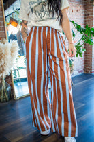 The Retro Vibe: Autumn Stripe Wide Leg Pants - Southern Chic Tees & Boutique