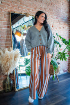 The Retro Vibe: Autumn Stripe Wide Leg Pants - Southern Chic Tees & Boutique