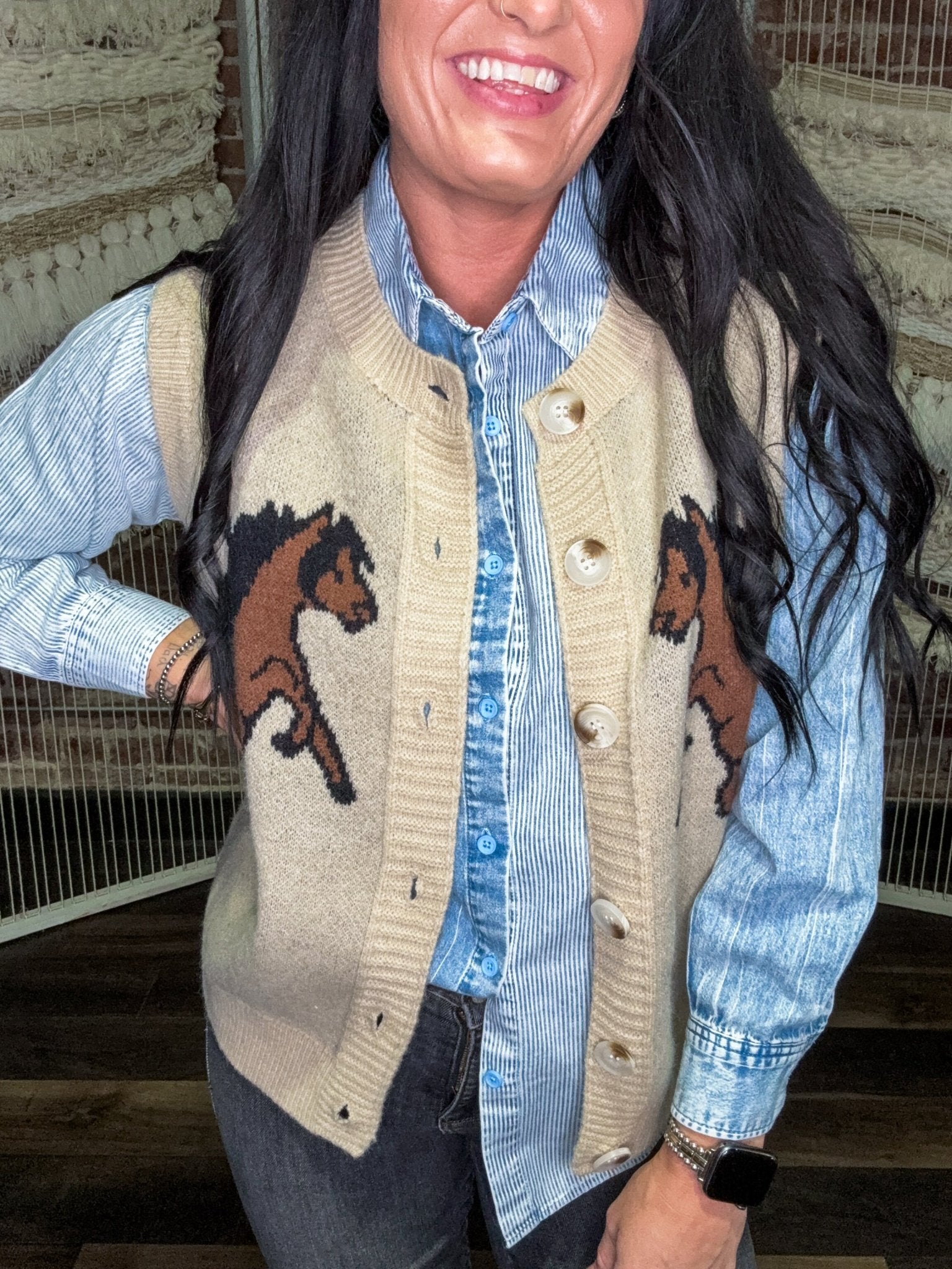 The Stable Side Sweater Vest - Southern Chic Tees & Boutique
