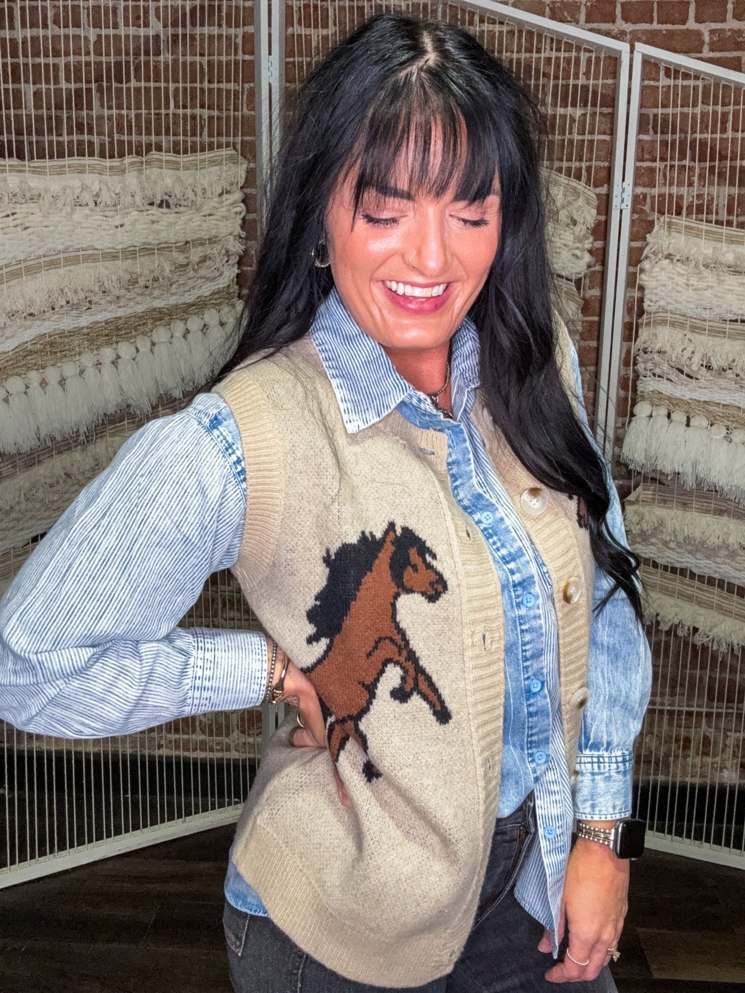 The Stable Side Sweater Vest - Southern Chic Tees & Boutique