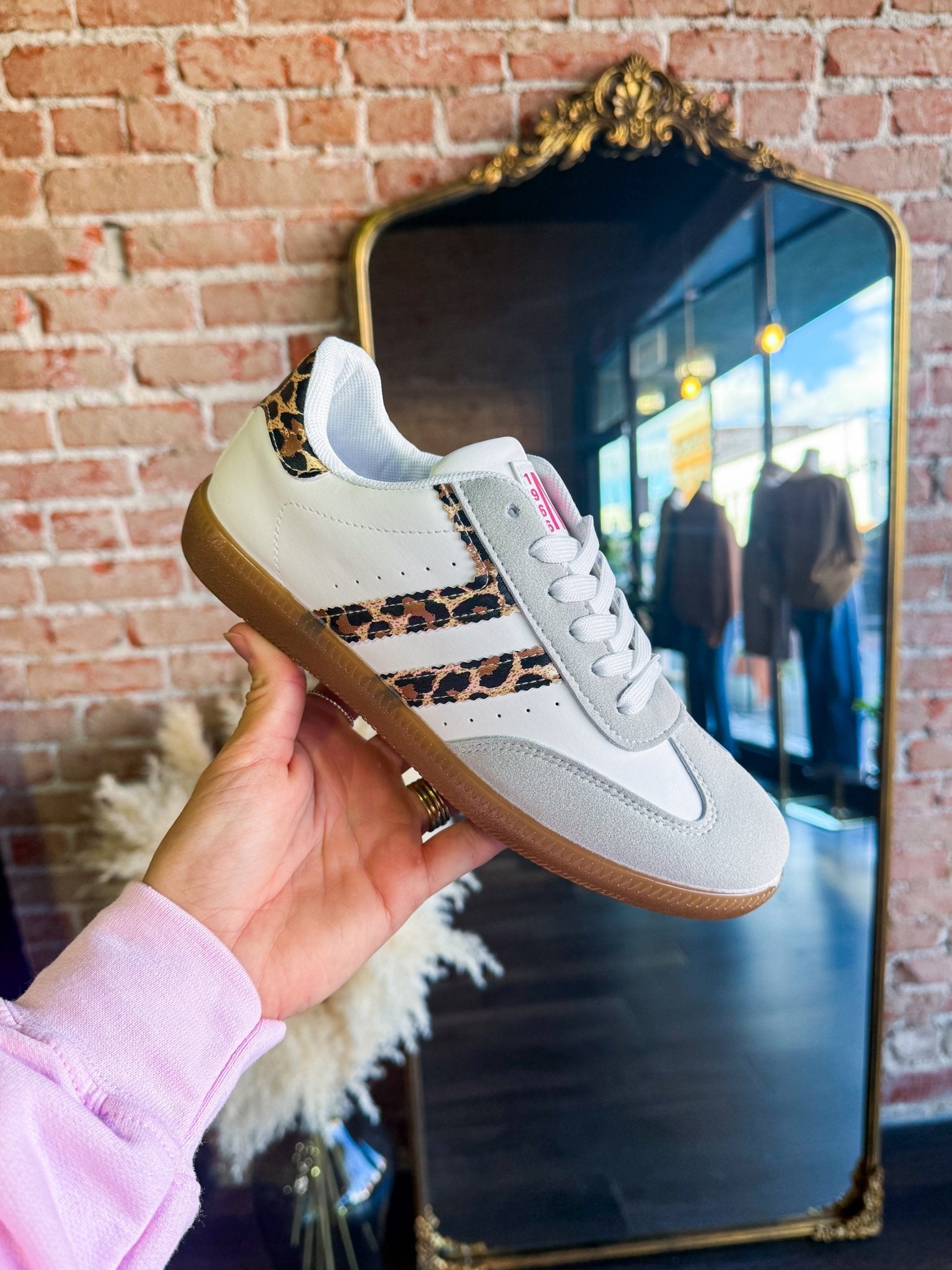 The Stockholm Sneaker | White/Leopard - Southern Chic Tees & Boutique