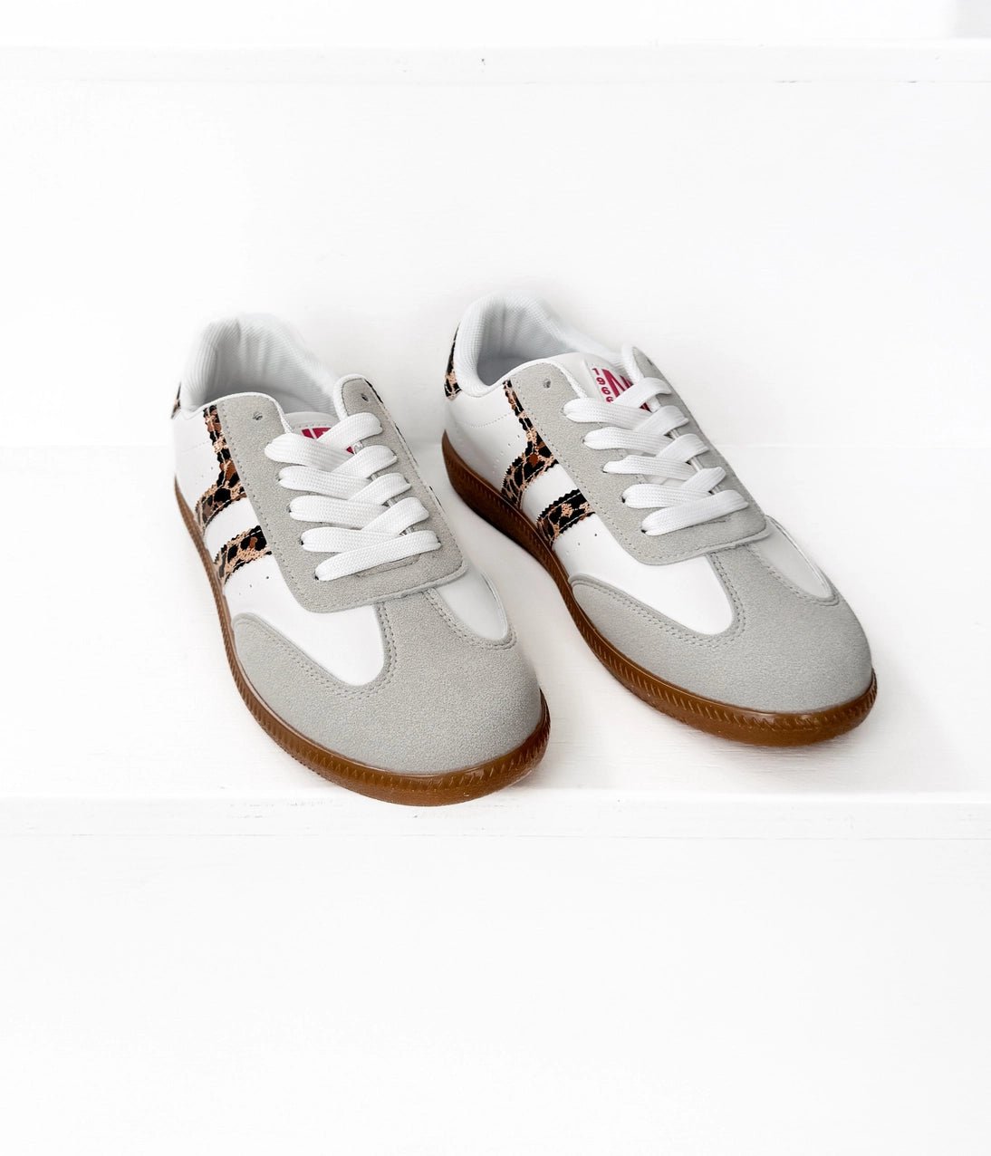 The Stockholm Sneaker | White/Leopard - Southern Chic Tees & Boutique