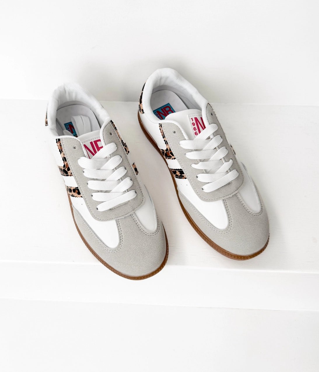 The Stockholm Sneaker | White/Leopard - Southern Chic Tees & Boutique