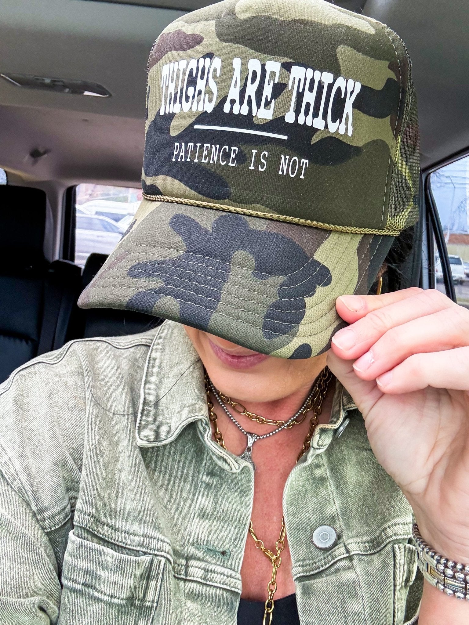 Thighs Are Thick Trucker Hat - Southern Chic Tees & Boutique