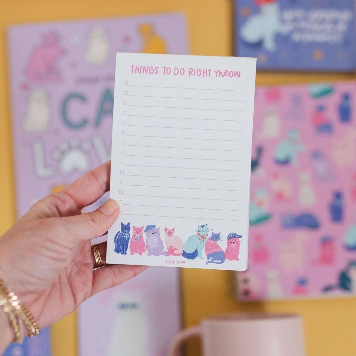 Things To Do Right Meow Cool Cats 4x6 To Do Notepad - Southern Chic Tees & Boutique