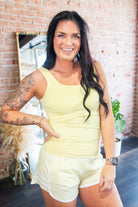 Tiger Recycled Butter Soft Active Shorts | Lemon Yellow - Southern Chic Tees & Boutique