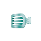 Totally Turquoise Flat Square Hair Clip - Southern Chic Tees & Boutique
