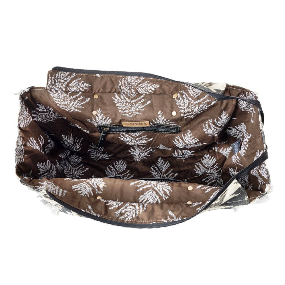 Tribal Spirit Adventure Weekender Bag In Black & White - Southern Chic Tees & Boutique