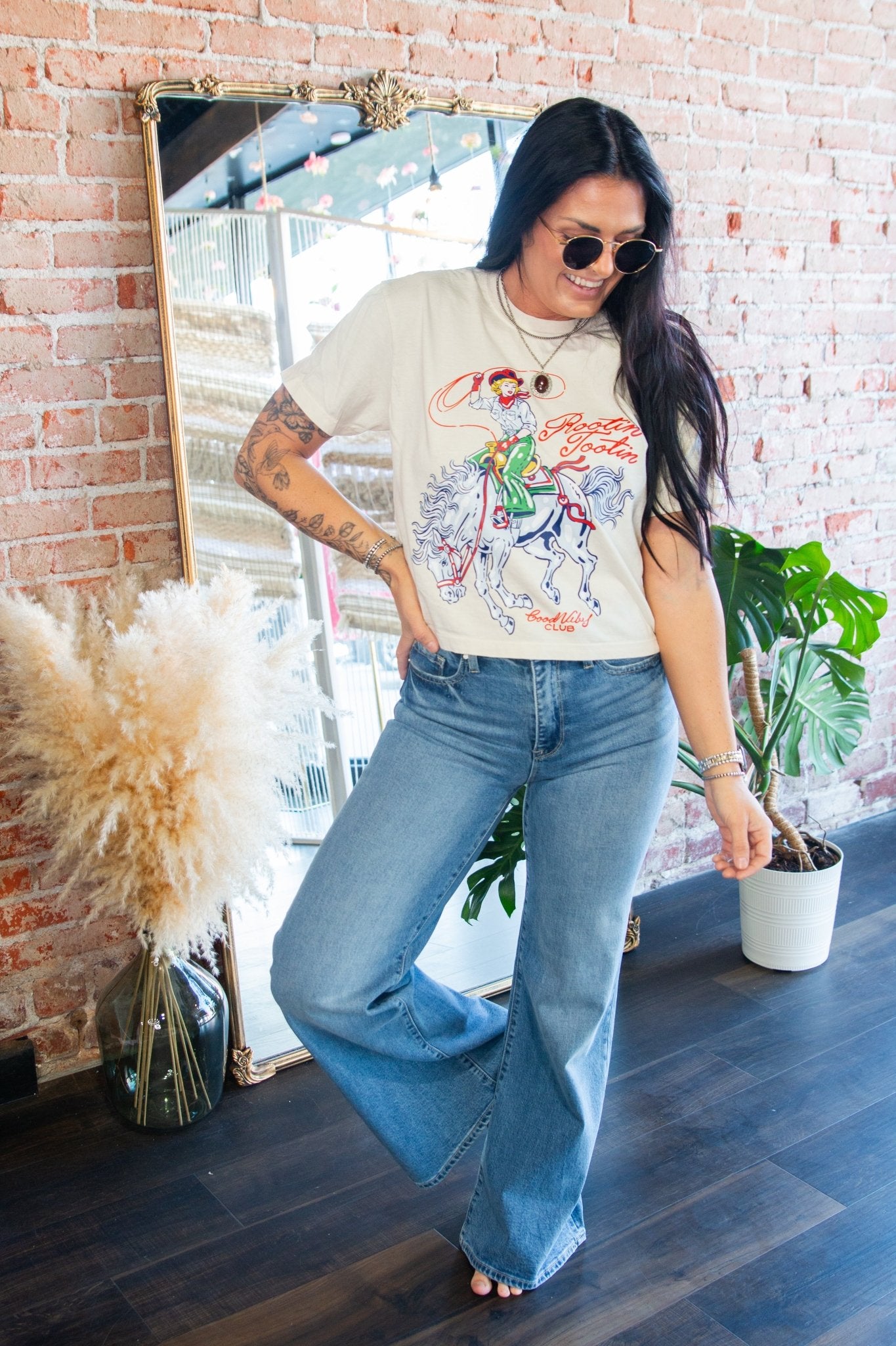 Ultra - Soft High Rise Wide Leg Flare Jeans - Southern Chic Tees & Boutique