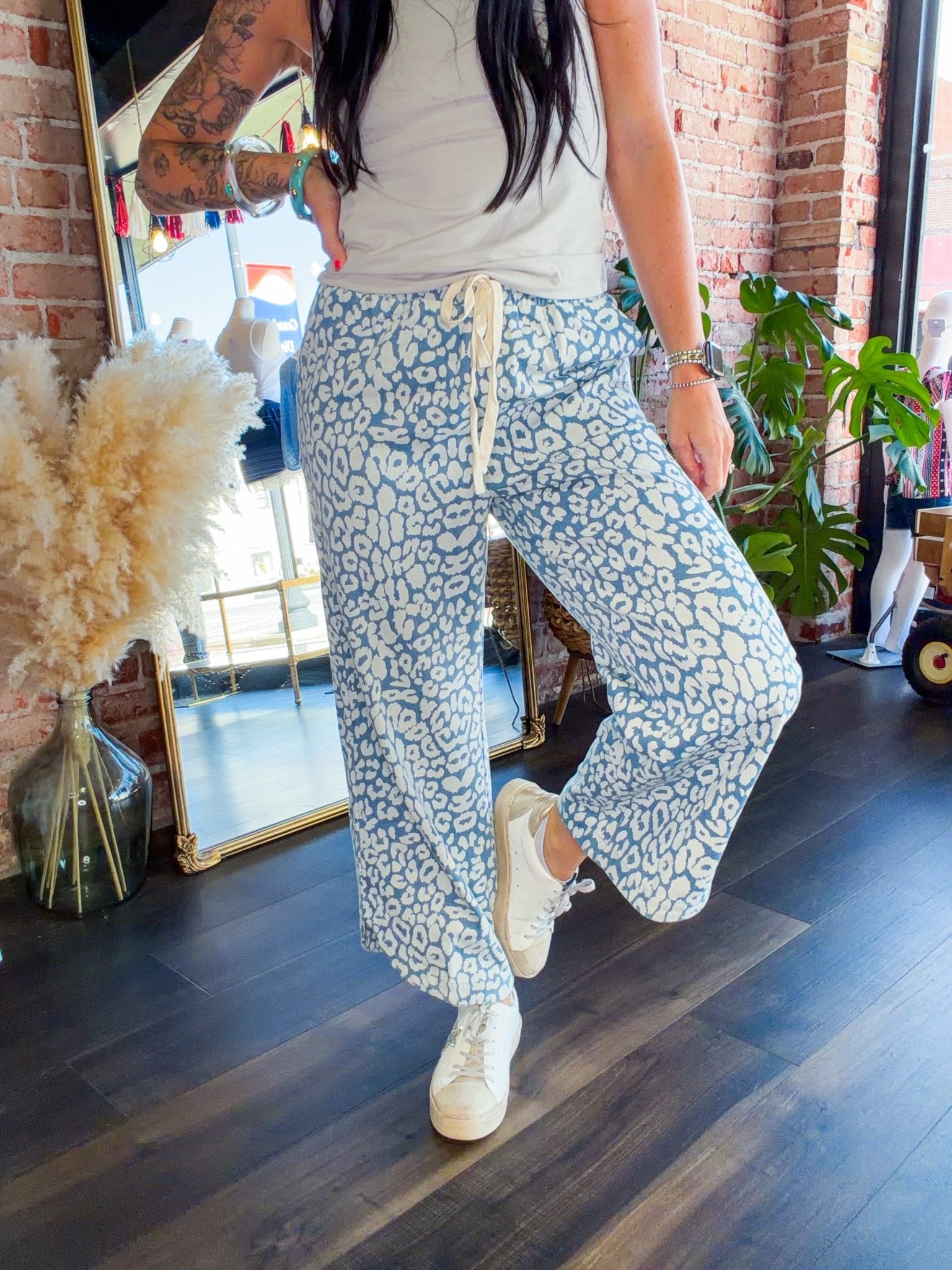 Urban Safari: Washed Leopard Stretch Pant - Southern Chic Tees & Boutique