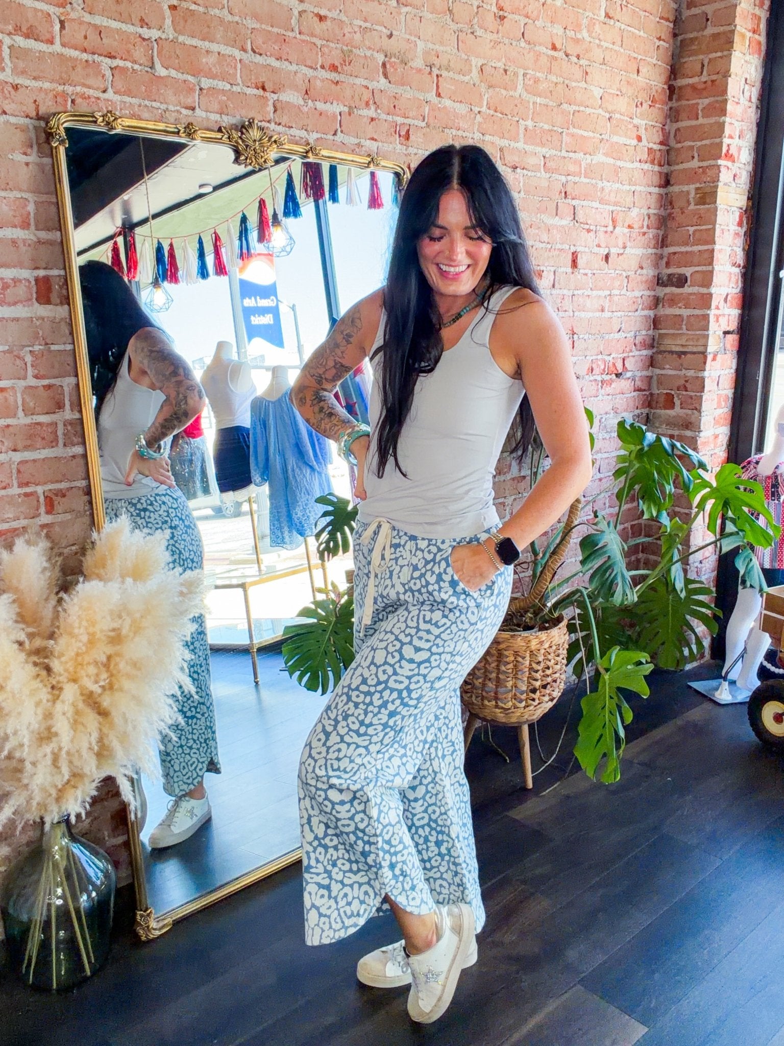 Urban Safari: Washed Leopard Stretch Pant - Southern Chic Tees & Boutique