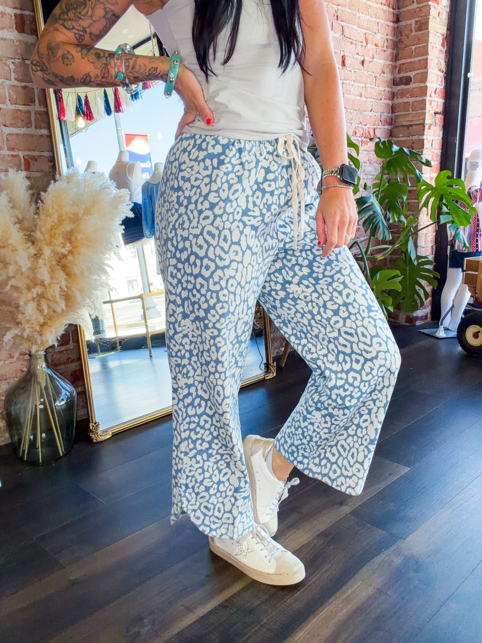 Urban Safari: Washed Leopard Stretch Pant - Southern Chic Tees & Boutique