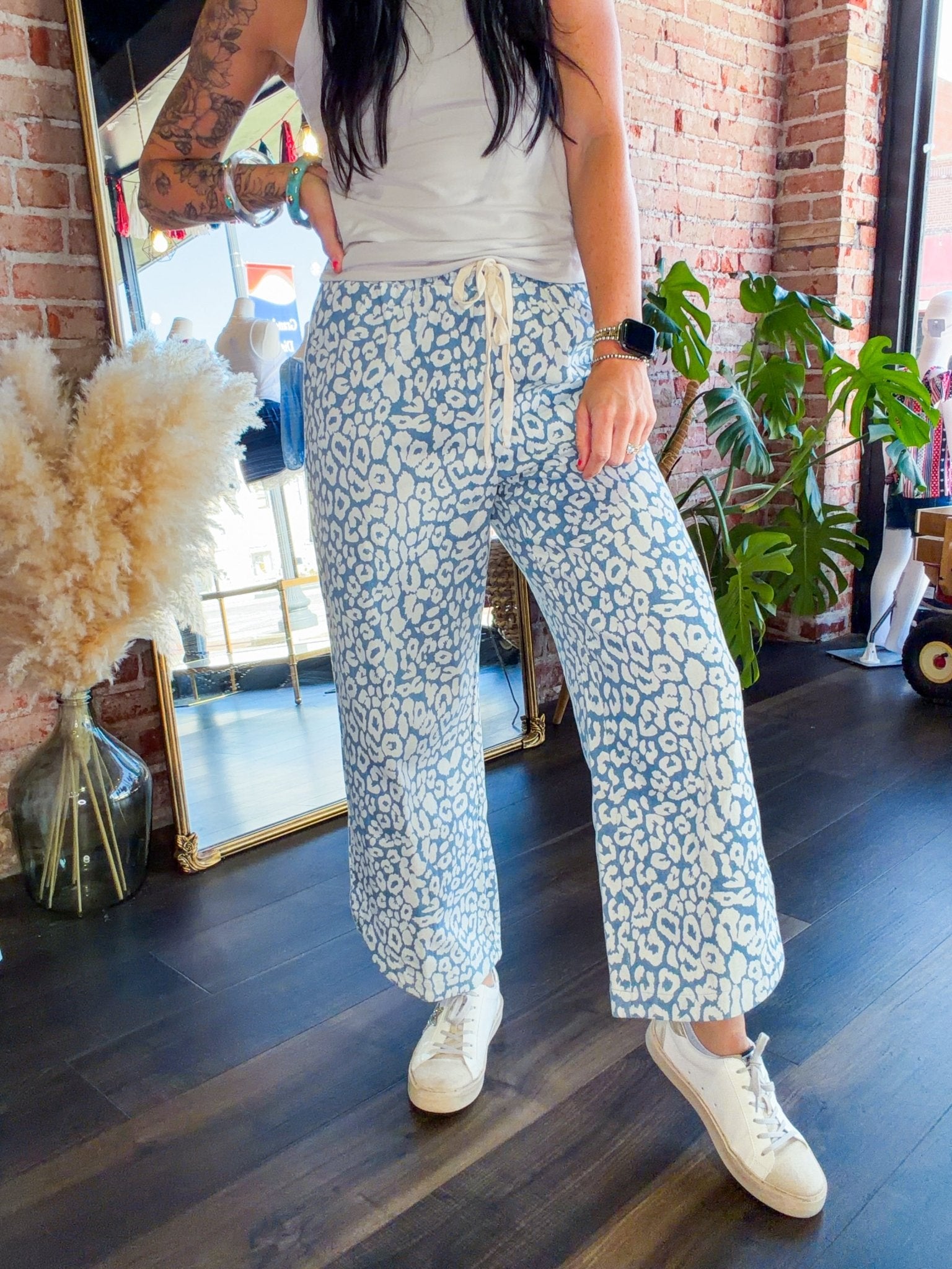 Urban Safari: Washed Leopard Stretch Pant - Southern Chic Tees & Boutique