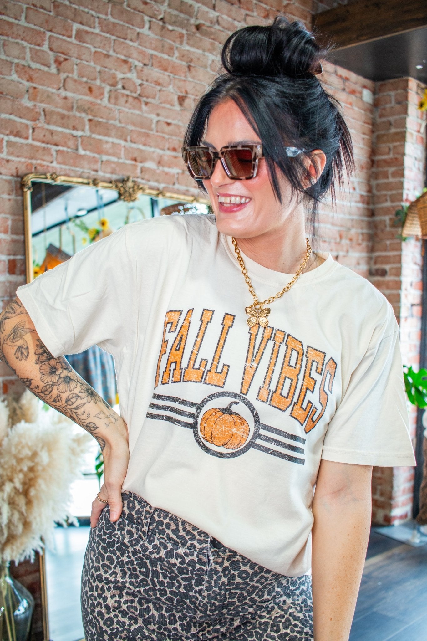 Varsity Fall Vibes Retro Graphic Tee - Southern Chic Tees & Boutique
