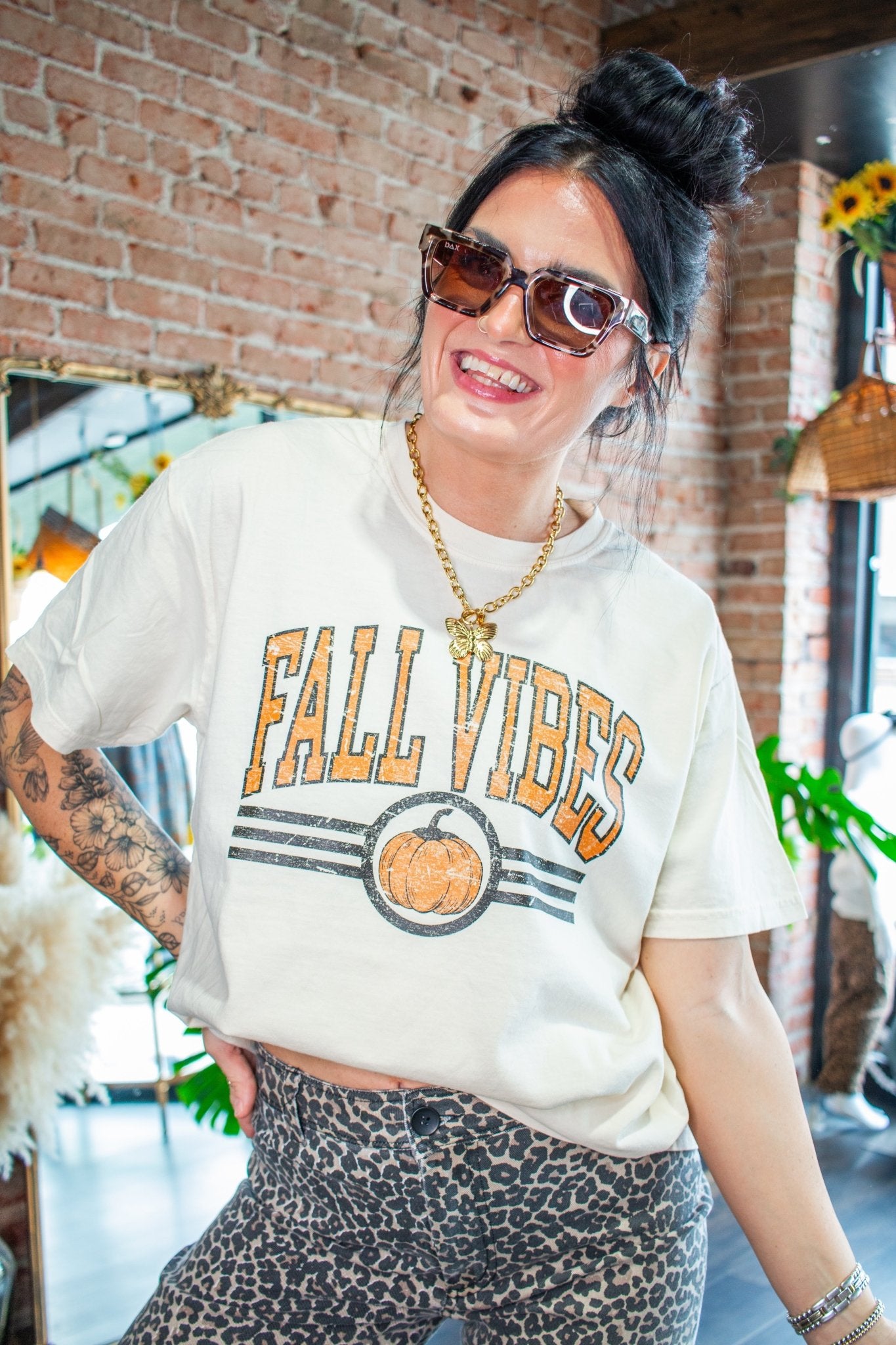 Varsity Fall Vibes Retro Graphic Tee - Southern Chic Tees & Boutique