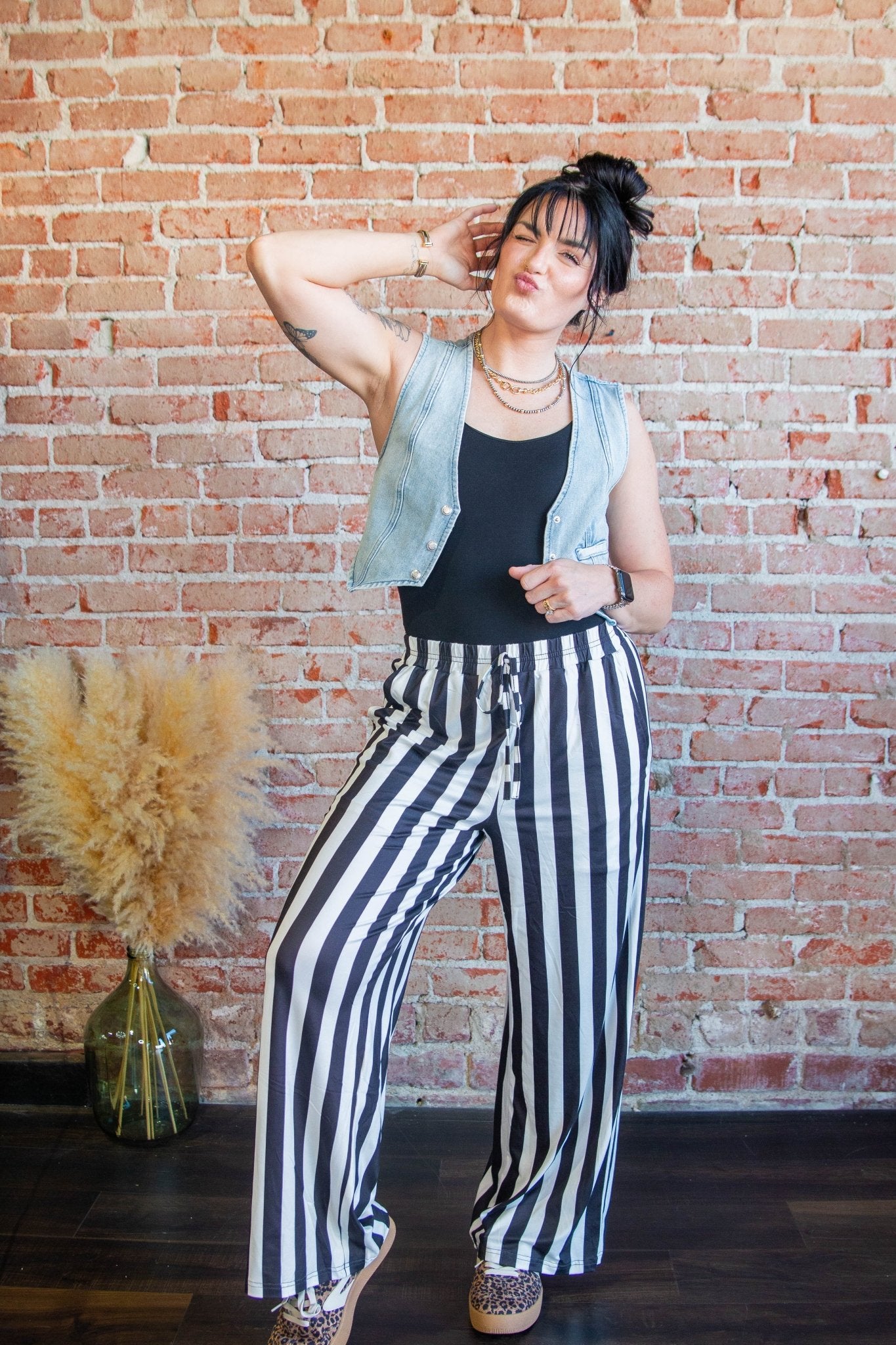 Vertical Vibes Stripe Pants - Southern Chic Tees & Boutique