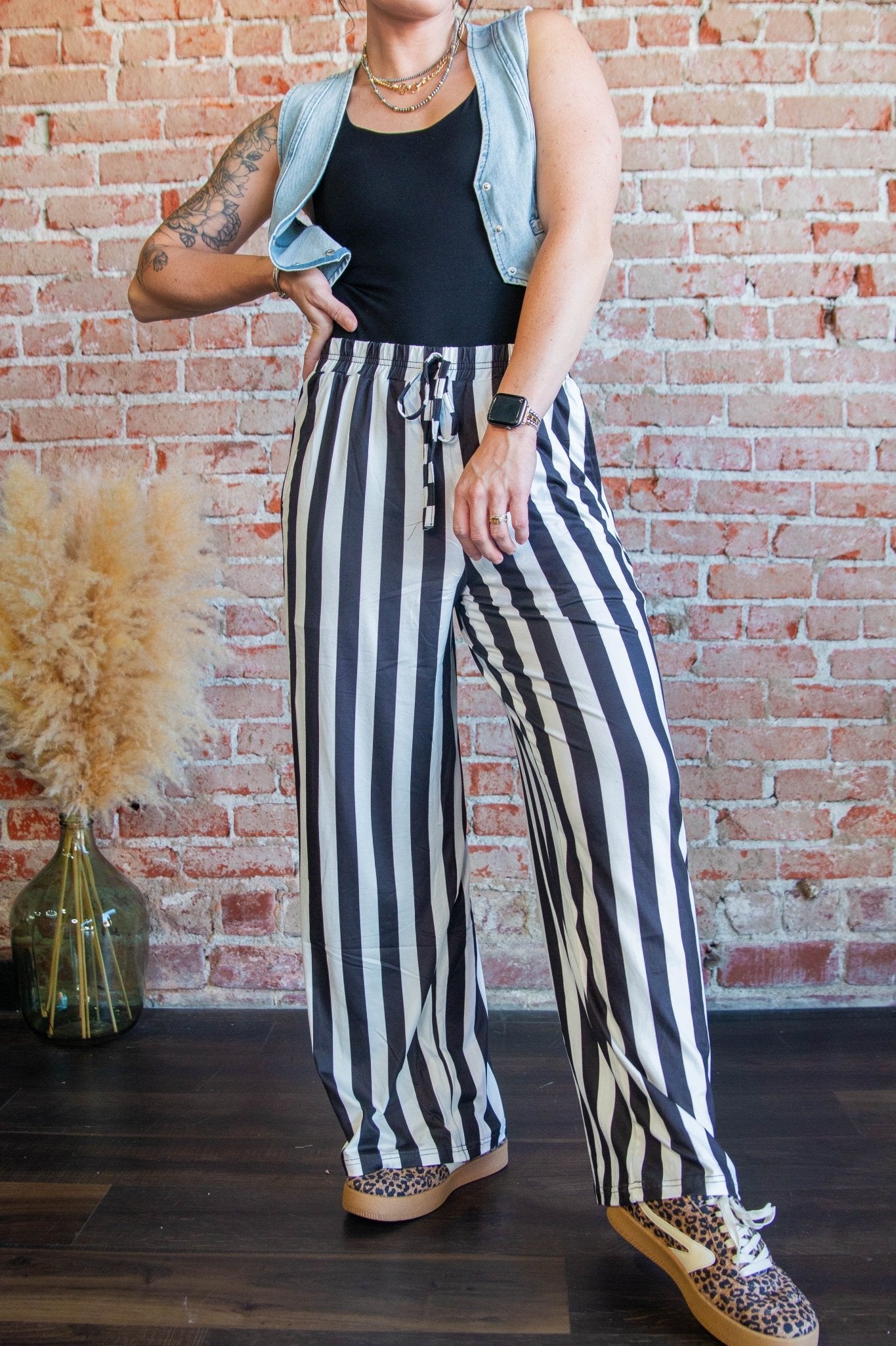 Vertical Vibes Stripe Pants - Southern Chic Tees & Boutique