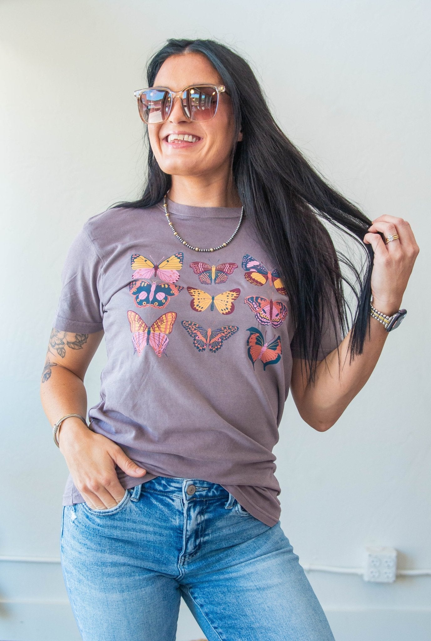 Vintage Butterflies Graphic Tee - Southern Chic Tees & Boutique